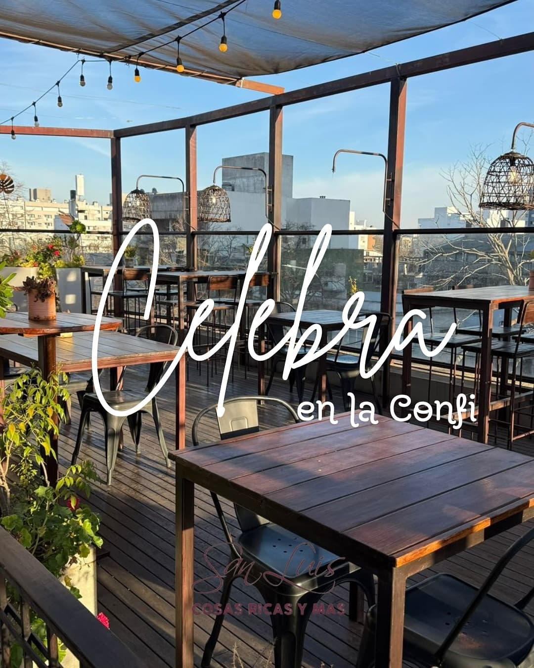 Terraza al atardecer