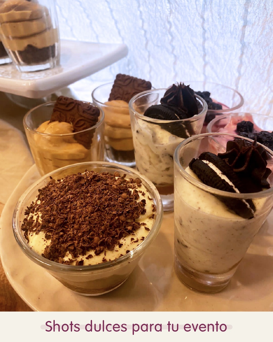 Shots dulces para eventos